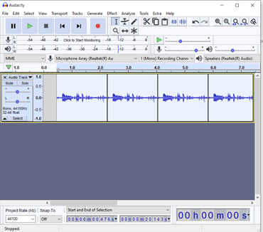 The audio track has multiple repetitions of the original affirmation audio.
